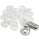 Zeilringen set kunststof doorzichtig 12mm