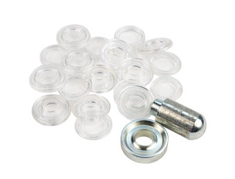 Zeilringen set kunststof doorzichtig 12mm