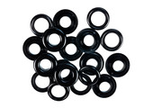 Zeilringen los kunststof zwart 12mm