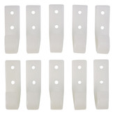 Carrosseriehaak vlak nylon wit 10 stuks