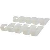 Carrosseriehaak vlak nylon wit 10 stuks