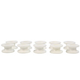 Elastisch koordhouder rond carrosseriehaak nylon 25mm wit 10 stuks