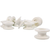 Elastisch koordhouder rond carrosseriehaak nylon 25mm wit 10 stuks