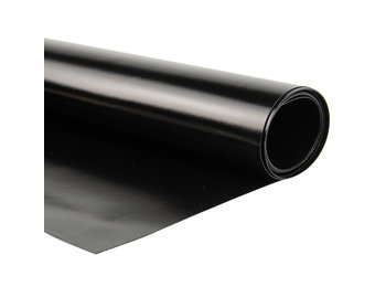 Pvc zeildoek - 680gr Gitzwart 9005 - Vlamvertragend