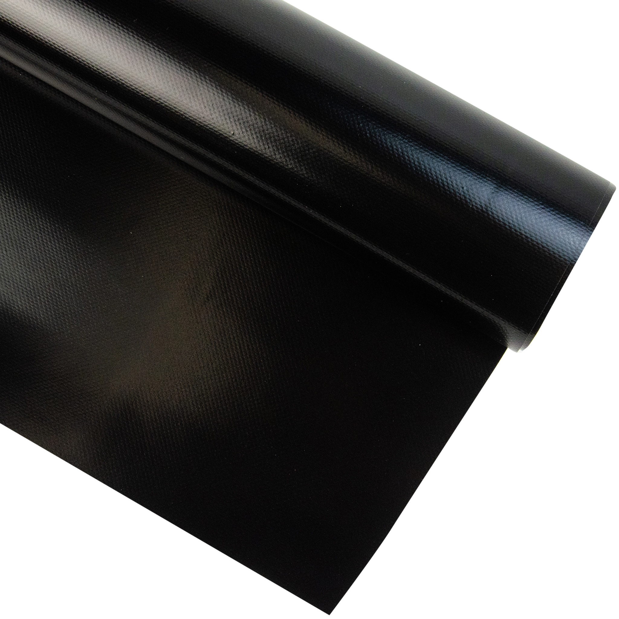 Pvc zeildoek - 680gr Gitzwart 9005 - Vlamvertragend FR B1