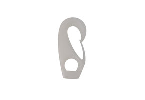 Koordhaak 6mm wit 10 stuks