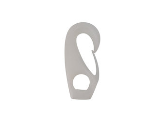 Koordhaak 6mm wit 10 stuks