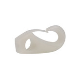 Koordhaak voor 6mm elastisch koord wit nylon 10 stuks