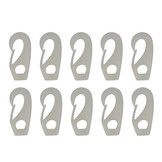 Koordhaak voor 6mm elastisch koord wit nylon 10 stuks