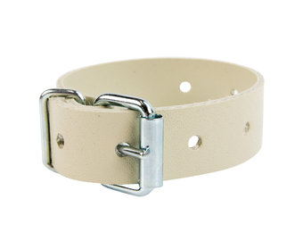 Pvc riem met gesp 60cm creme