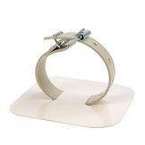 Pvc tir riem 50cm met gesp 20mm breed creme