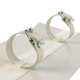 Pvc tir riem 50cm met gesp 20mm breed creme