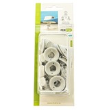 Perfix button grijs drukknoop 10 stuks