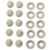 Perfix button grijs drukknoop 10 stuks
