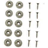 Perfix receiver schroefbaar grijs drukknoop 10 stuks