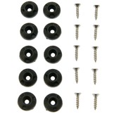 Perfix receiver schroefbaar zwart drukknoop 10 stuks