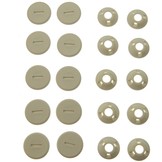 Perfix receiver doek op doek grijs drukknoop 10 stuks