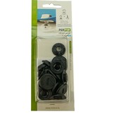Perfix receiver doek op doek zwart drukknoop 10 stuks