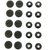 Perfix receiver doek op doek zwart drukknoop 10 stuks