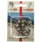 Caf 316 C schroef 10mm rvs drukknopen