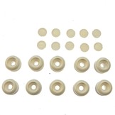 Stayput nylon knop met afdekplaat wit 10 stuks