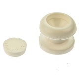 Stayput nylon knop met afdekplaat wit 10 stuks