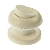 Stayput nylon knop met afdekplaat wit 10 stuks