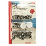 Caf 316 rvs drukknopen doek op doek 10 stuks met gereedschap