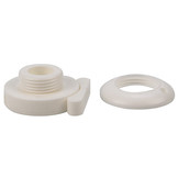 Minax kop drukknopen nylon wit kunststof bovendeel 10 stuks