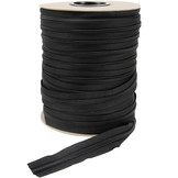 Rits op rol deelbaar 10mm spiraalrits 100 meter zwart