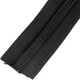 Rits op rol deelbaar 10mm spiraalrits 100 meter zwart