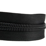 Rits op rol deelbaar 10mm spiraalrits 100 meter zwart