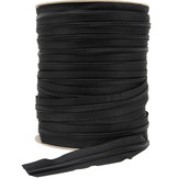 Rits op rol deelbaar 10mm spiraalrits 100 meter zwart