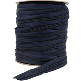 Rits op rol deelbaar 10mm spiraalrits 100 meter navy