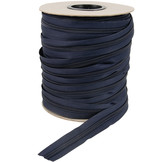 Rits op rol deelbaar 10mm spiraalrits 100 meter navy