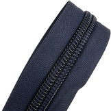 Rits op rol deelbaar 10mm spiraalrits 100 meter navy