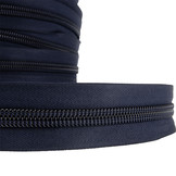 Rits op rol deelbaar 10mm spiraalrits 100 meter navy