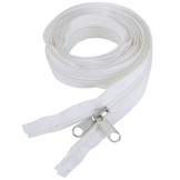 Rits 10mm deelbaar 250cm wit spiraalrits
