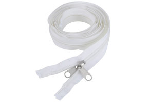 Rits 10mm 250cm deelbaar wit