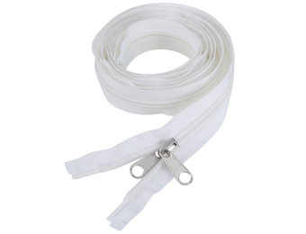 Rits 10mm 250cm deelbaar wit