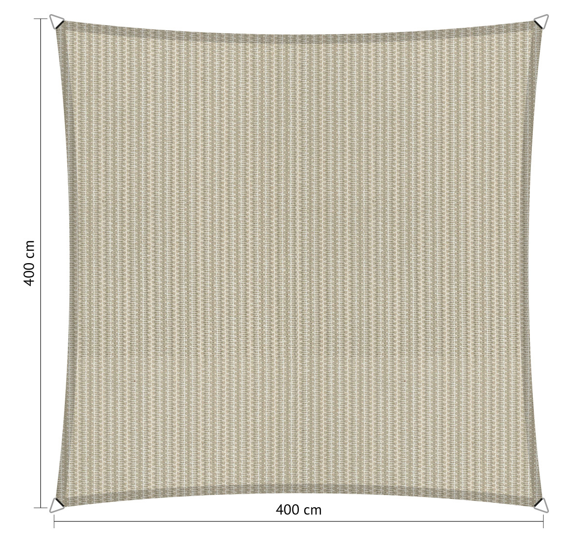 Boom zuur patroon Schaduwdoek Vierkant | 4x4 in Sahara Sand beige kopen