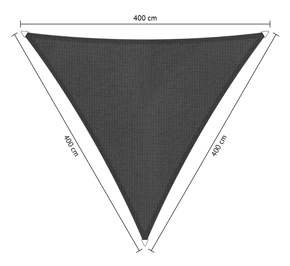 factor spijsvertering materiaal Schaduwdoek driehoek | 4x4x4 gelijkzijdig in Carbon black kopen