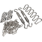 Bevestigingsset schaduwdoek vierkant M10 rvs 316