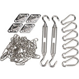 Bevestigingsset schaduwdoek vierkant M10 rvs 316