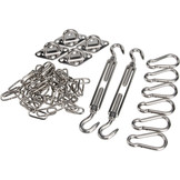 Bevestigingsset schaduwdoek vierkant M8 rvs 316