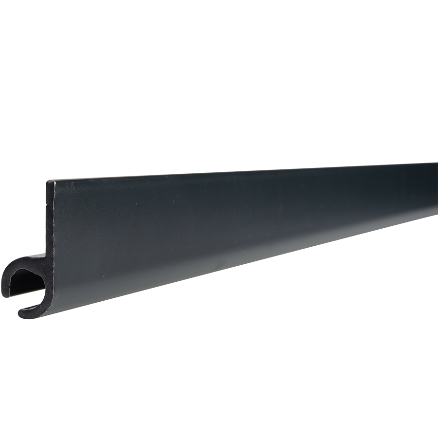 Caravanrail 7mm recht kederprofiel Antraciet 99cm railprofiel