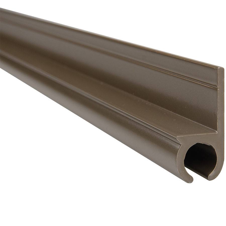 Caravanrail 7mm 99cm aluminum Taupe mat Railprofiel recht 180 graden Kederprofiel voor caravanpees