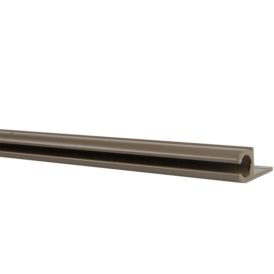 Caravanrail 7mm 99cm aluminum Taupe mat Railprofiel recht 180 graden Kederprofiel voor caravanpees