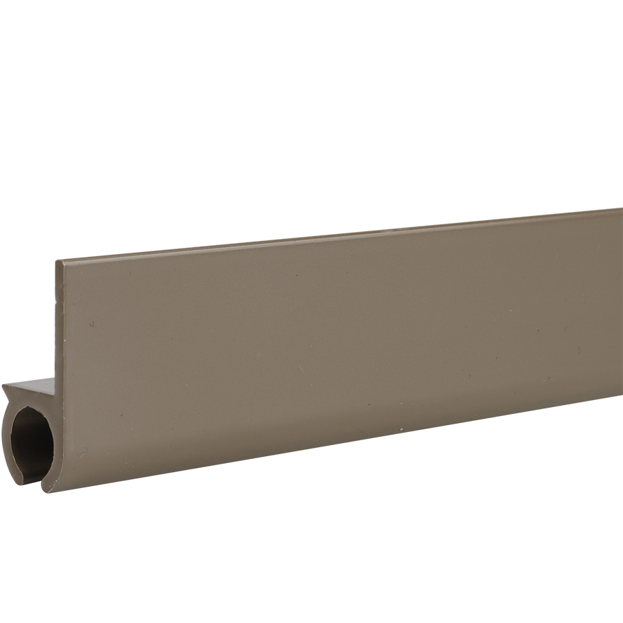 Caravanrail 7mm 99cm aluminum Taupe mat Railprofiel recht 180 graden Kederprofiel voor caravanpees