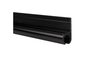Caravanrail 7mm recht met vlak 99cm zwart